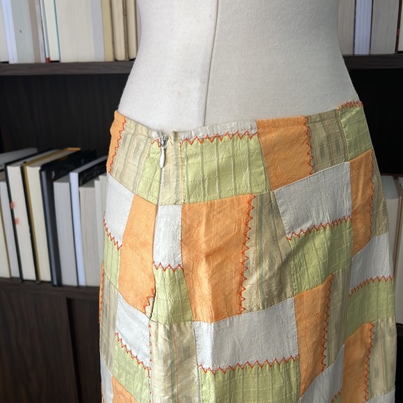 Vintage Canvas Backs Pastel Patchwork Midi Skirt - Picture 4 of 6